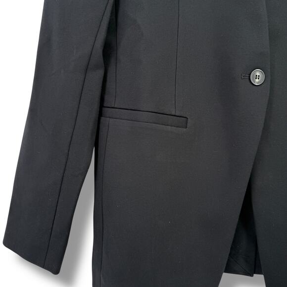 Spanx Perfect Collarless Blazer Sz S Small Ponte Jacket Black Solid Suiting - Picture 2 of 8